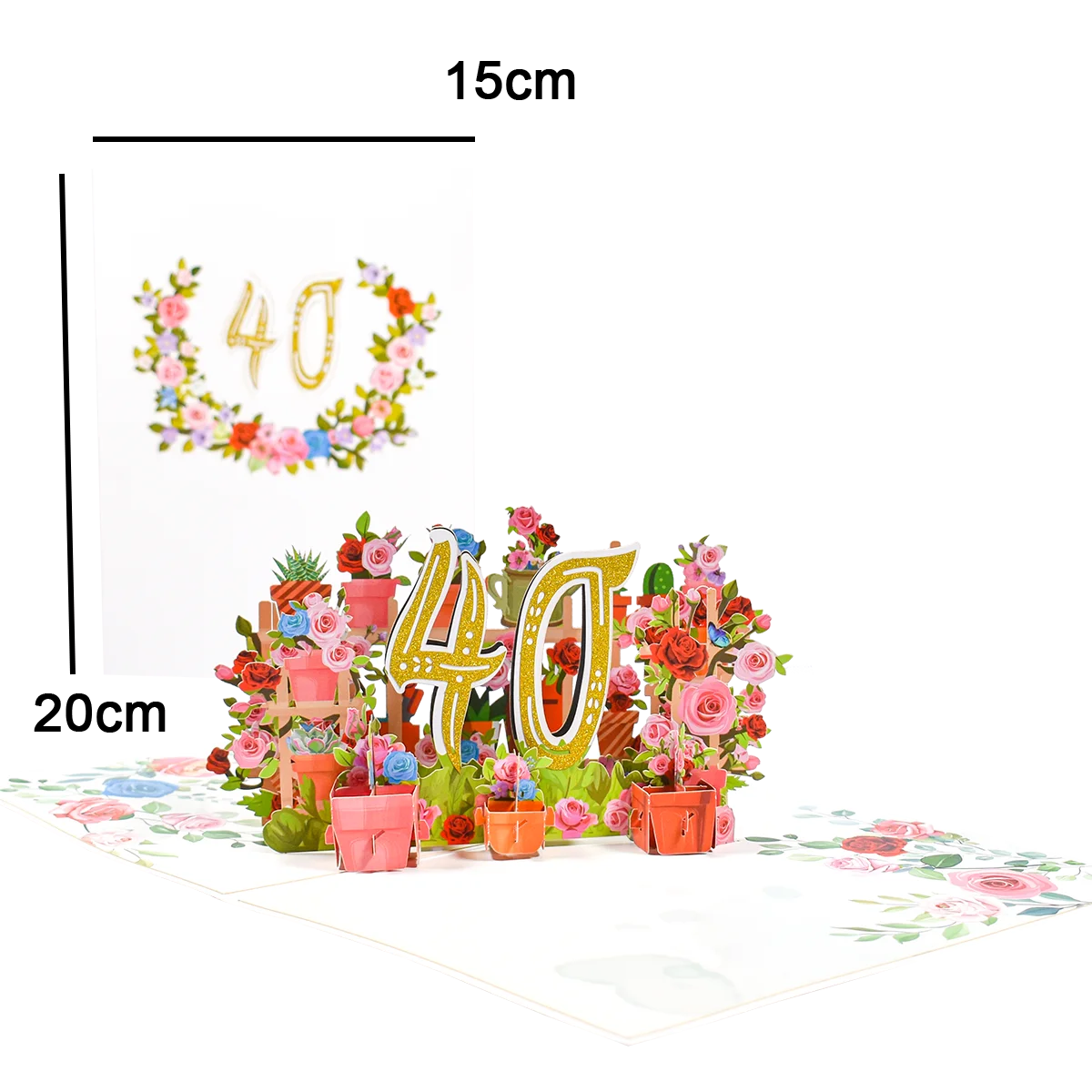 Pop Up Anniversary Card 1st 10 28 21 30 Number Figure 3D Greeting Cards for Birthday Wedding