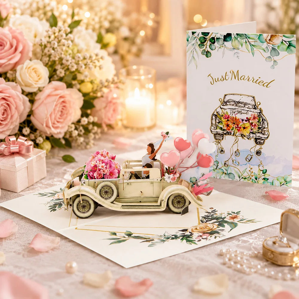 3D Pop Up Flower Greeting Cards Wedding Card Anniversary Thanksgiving Valentines Day Birthday Gift Thank You Card Handmade Cards
