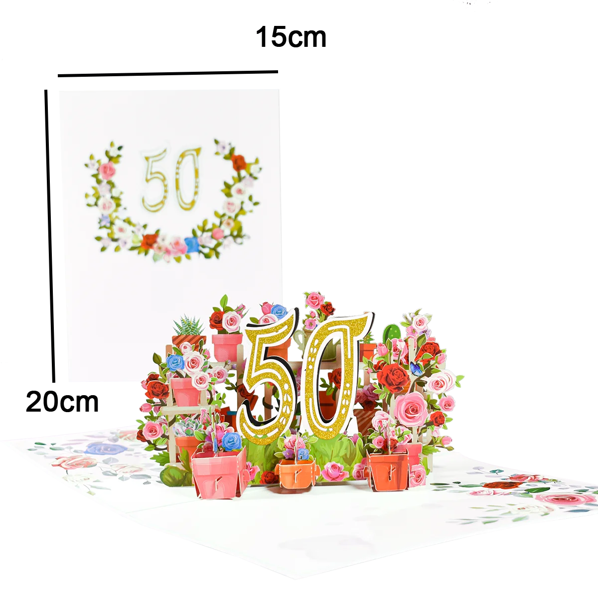 Pop Up Anniversary Card 1st 10 28 21 30 Number Figure 3D Greeting Cards for Birthday Wedding