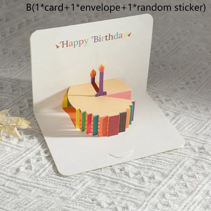 Birthday Greeting Cards 3D Pop Up Gift Card Gift Cards with Envelope Wedding Decorations for Tables Greeting Cards Gift Card