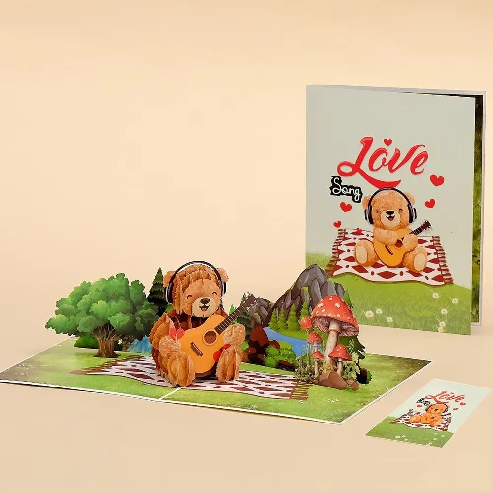 3D Pop Up Flower Greeting Cards Wedding Card Anniversary Thanksgiving Valentines Day Birthday Gift Thank You Card Handmade Cards