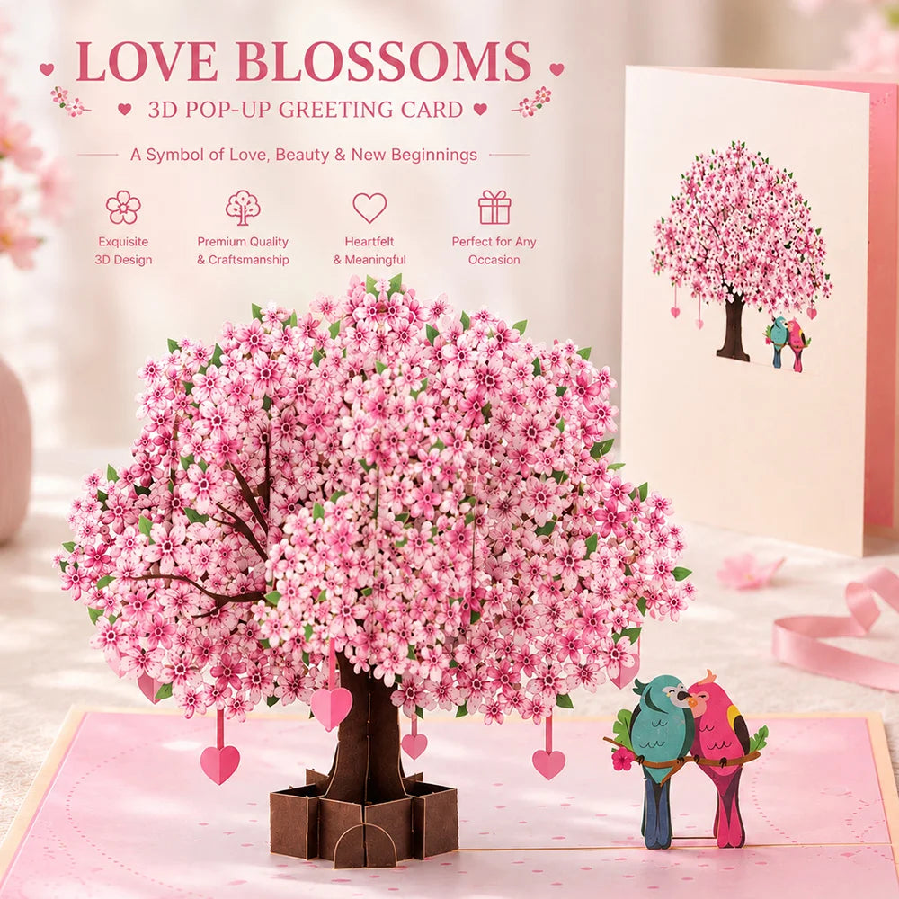 3D Pop Up Flower Greeting Cards Wedding Card Anniversary Thanksgiving Valentines Day Birthday Gift Thank You Card Handmade Cards