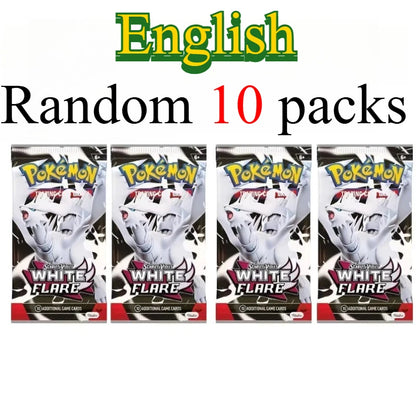 10 Pokémon Card Packs, Bright Stars,151 Prismatic Evolutions,PALDEAN FATES,English Reinforcement,Battle Transaction Card Gift