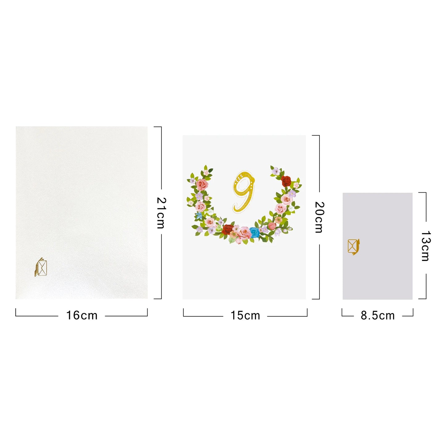 Pop Up Anniversary Card 1st 10 28 21 30 Number Figure 3D Greeting Cards for Birthday Wedding