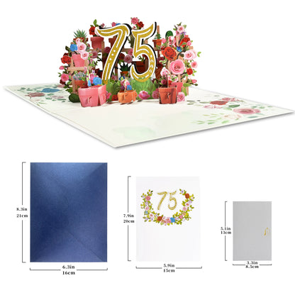 Pop Up Anniversary Card 1st 10 28 21 30 Number Figure 3D Greeting Cards for Birthday Wedding