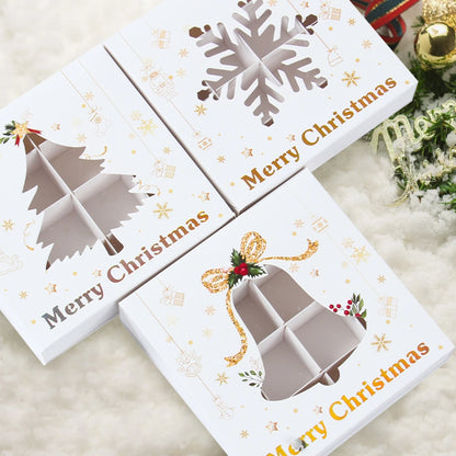Christmas Candy Boxes Cookie Biscuit Packing Bag 2024 Christmas Decoration for Home Navidad Xmas Wrapping Gift Box New Year 2025