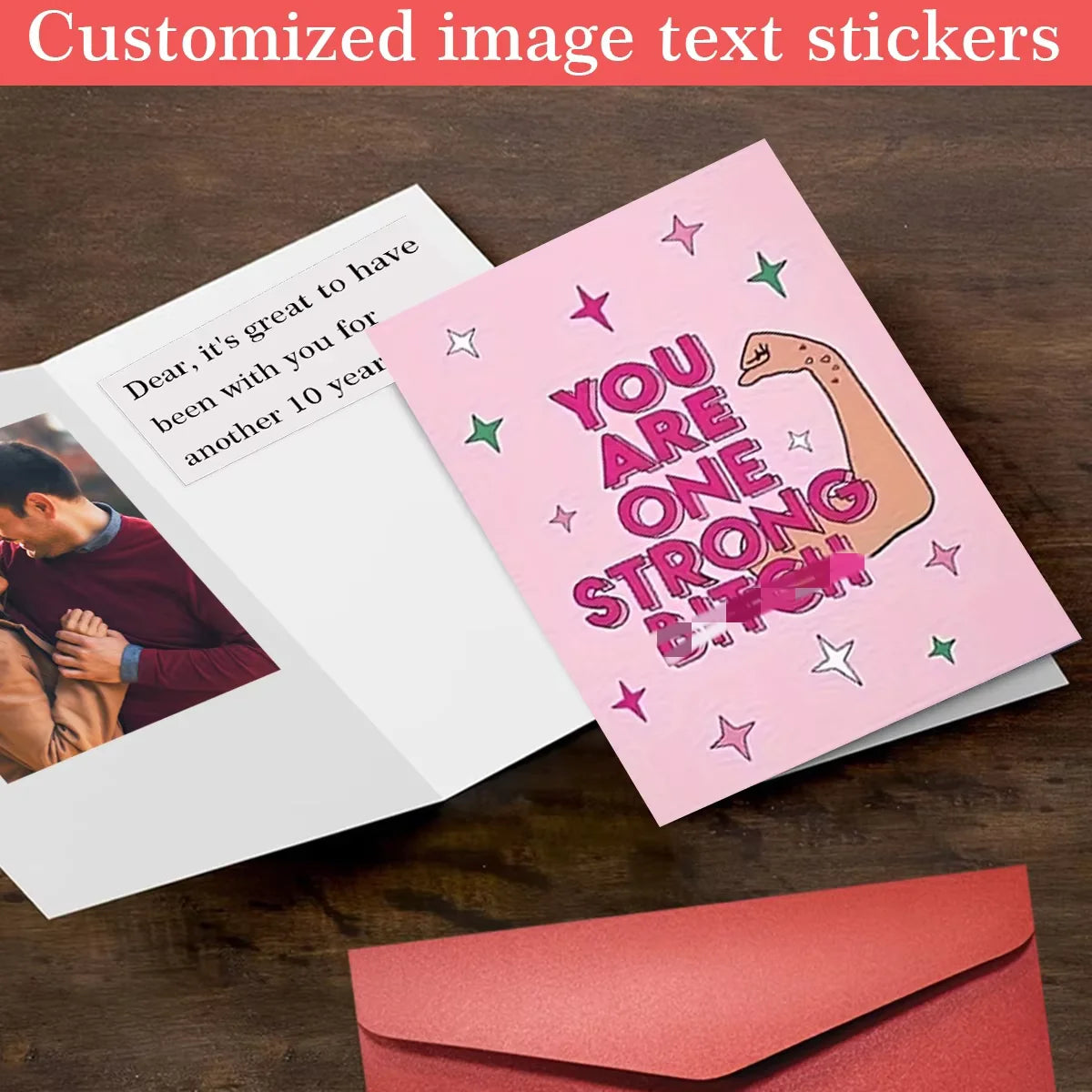 Custom envelopes greeting card, Valentine's Day letter card customization, friend blessing cards,Mail a letter,Birthday cards