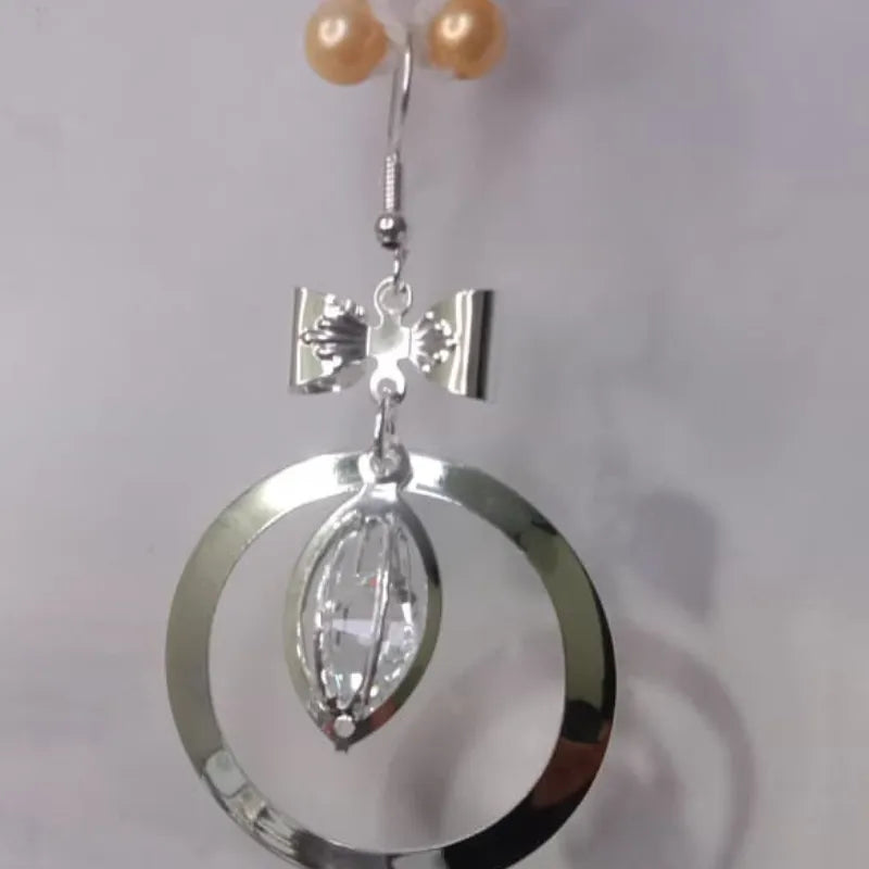 Silver-Toned Drop Earrings for Women