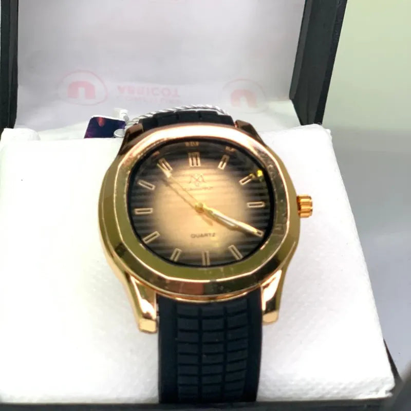 Luxury Sports Wristwatch with Dual-Tone Design