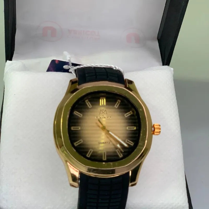 Luxury Sports Wristwatch with Dual-Tone Design