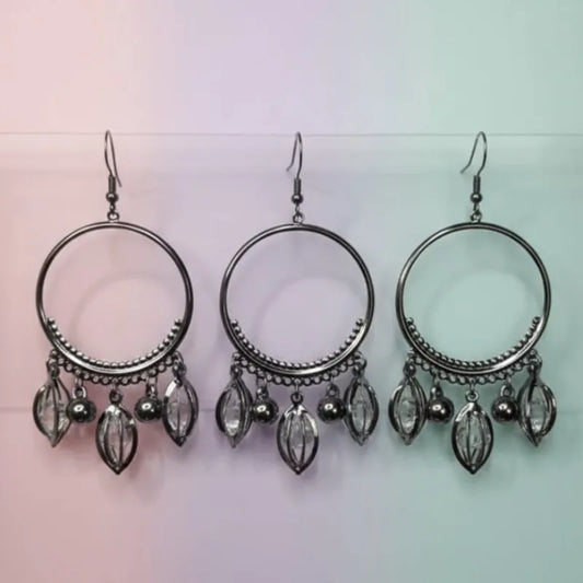 Silver Boho Drop Earrings for Women