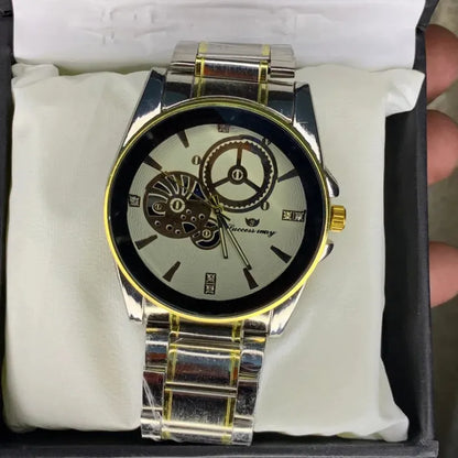 Elegant Two-Tone Automatic Watch for Men