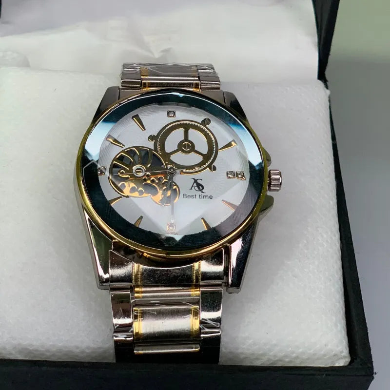 Elegant Two-Tone Automatic Watch for Men