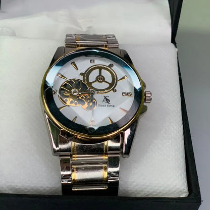 Elegant Two-Tone Automatic Watch for Men